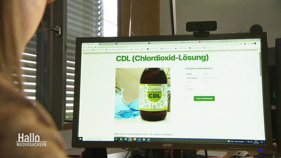 Chloroxid kann in Shops online bestellt werden. © Screenshot 