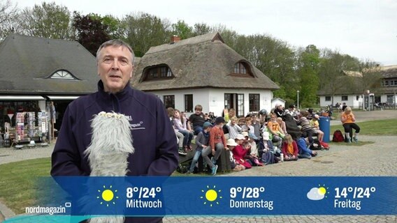 Meteorologe Uwe Ulbrich moderiert das Wetter von der Insel Usedom aus. © Screenshot 