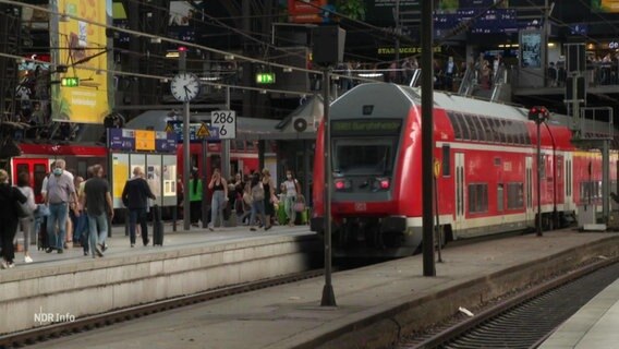 Eine Regionalbahn fährt in den Hamburger Hauptbahnhof ein. © Screenshot 