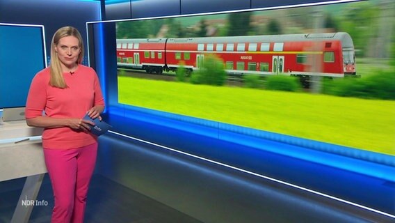 Juliane Möcklinghoff moderiert NDR Info um 16:00 Uhr. © Screenshot 