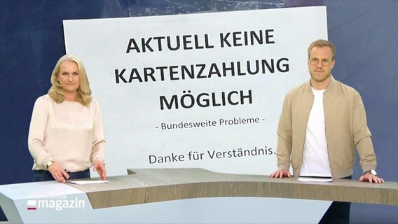 Harriet Heise und Henrik Hanses moderieren das Schleswig-Holstein Magazin © Screenshot 