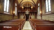 Das Kirchenschiff der St. Gallus-Kirche in Galmsbüll. © Screenshot 
