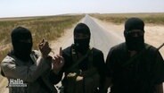 Drei Mitglieder der Terrormiliz "Islamischer Staat". © Screenshot 