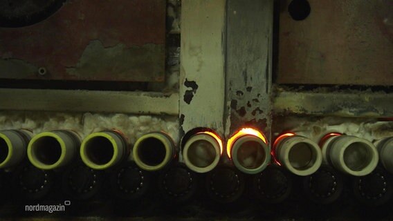 Blick auf die Technik eines industriellen Brennofens. © Screenshot 