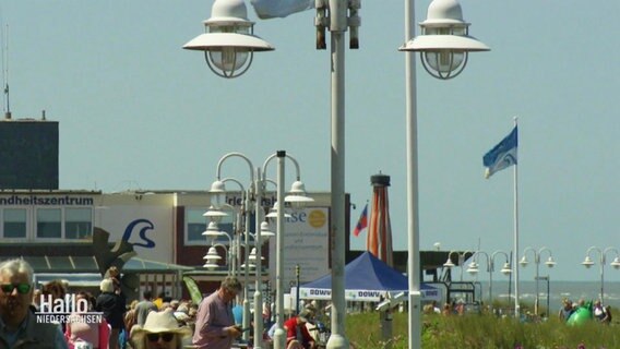 Die Strandpromenade auf Wangerooge. © Screenshot 