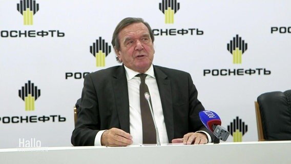 Der Altkanzler Gerhard Schröder. © Screenshot 