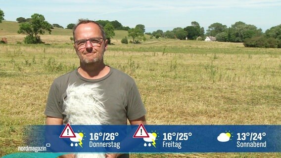 Stefan Kreibohm mit dem Wetterbericht. © Screenshot 