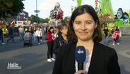 Reporterin Luisa Ziegler berichtet vom Schützenfest in Hannover. © Screenshot 