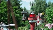 Miniaturleuchttürme in Neuhof bei Neukloster. © Screenshot 