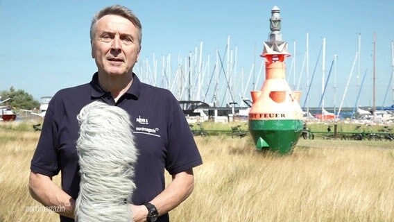 Uwe Ulbrich berichtet aus dem NDR Wetterstudio Hiddensee. © Screenshot 