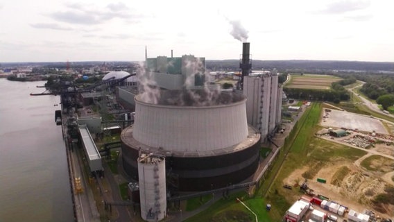 Das Kohlekraftwerk in Moorburg © Screenshot 