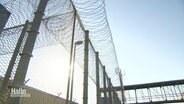 Der Zaun einer Strafvollzugsanstalt mit Stacheldraht bewehrt © Screenshot 