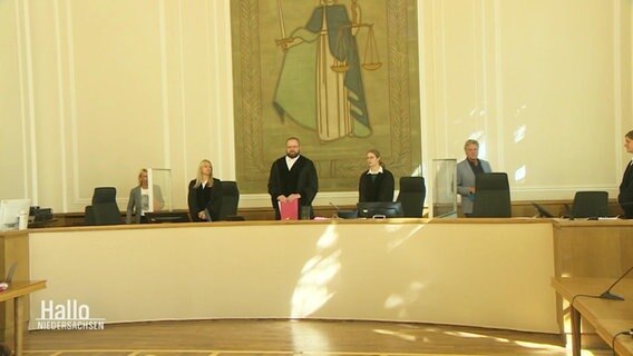 Ein Gerichtssaal des Osnabrücker Landgerichtes. © Screenshot 