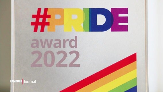 Logo des Pride-Award 2022, gestaltet in Regenbogenfarben. © Screenshot 