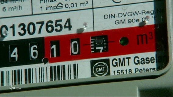 Zählerstand von Gas. © Screenshot 
