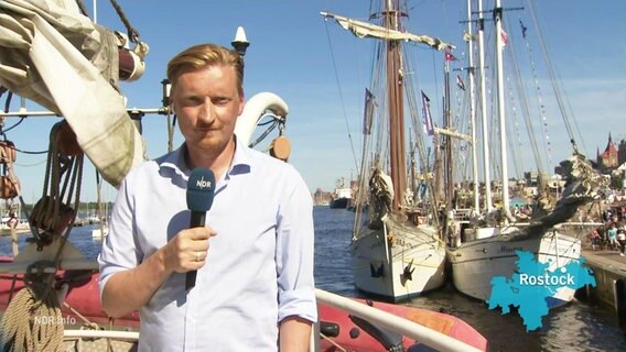 Der Reporter berichtet von der Hanse Sail. © Screenshot 