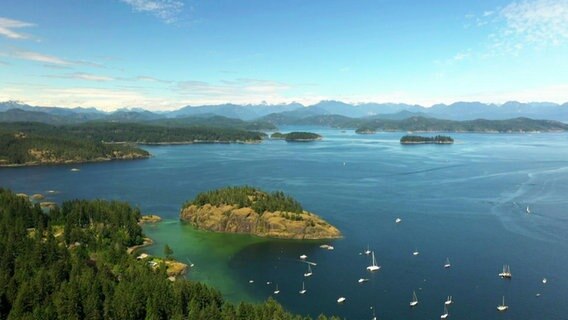 Eine Luftbildaufnahme von Vancouver Island. © Screenshot 