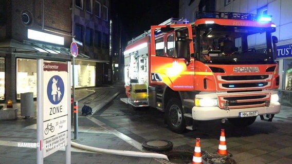 Ein Feuerwehreinsatz bei Starkregen. © Screenshot 