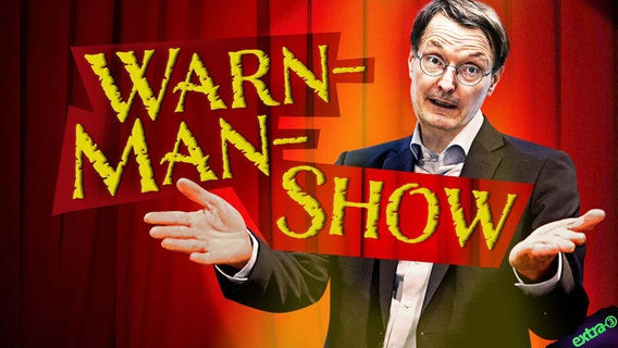 Gesundheitsminister Karl Lauterbach in seiner Warn-Man-Show. © NDR 