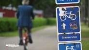 Ein Schild für einen dänischen Fahrradweg. © Screenshot 