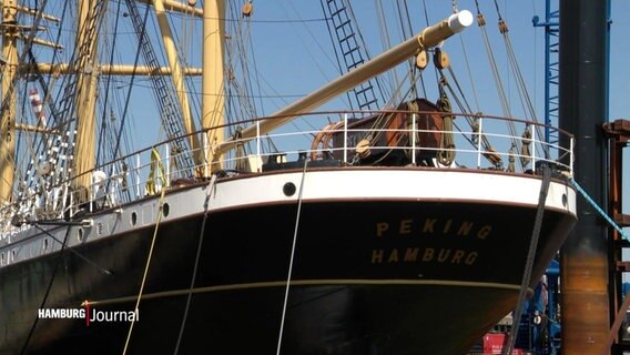 Das Museumsschiff "Peking": Eine Viermast-Stahlbark. © Screenshot 