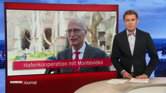 Carl-Georg Salzwedel moderiert das Hamburg Journal um 18 Uhr. © Screenshot 