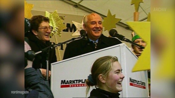 Ex-Staatschef der Sowjetunion Michail Gorbatschow bei einer Rede in Deutschland. © Screenshot 