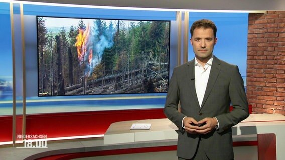 Johannes Avenarius moderiert Niedersachsen 18.00 Uhr am 7.9.2022. © Screenshot 