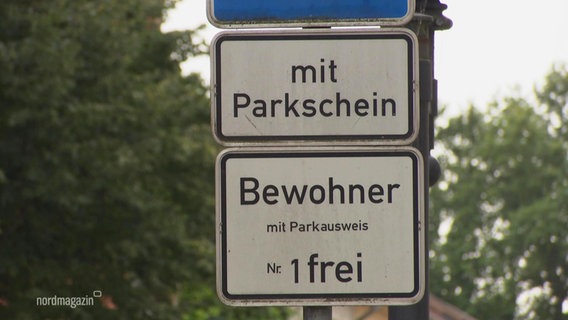 Ein Straßenschild zum Anwohnerparken. © Screenshot 