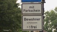 Ein Straßenschild zum Anwohnerparken. © Screenshot 