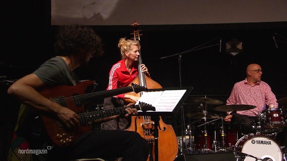 Eine Jazz-Kombo auf der Bühne in Neubrandenburg. © Screenshot 