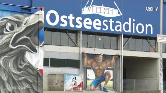 Der Eingang des Rostocker Ostseestadions © Screenshot 