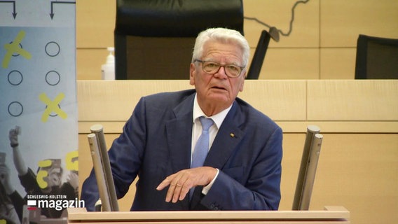 Joachim Gauck im Kieler Landtag. © Screenshot 