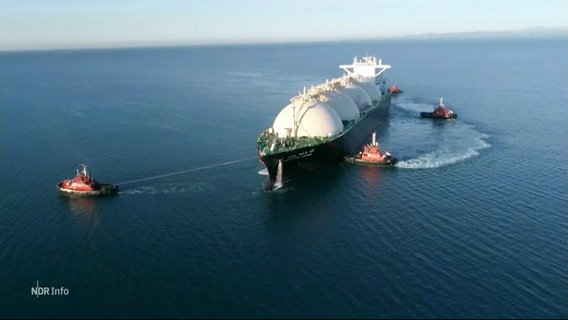 LNG-Terminal auf dem Meer. © Screenshot 