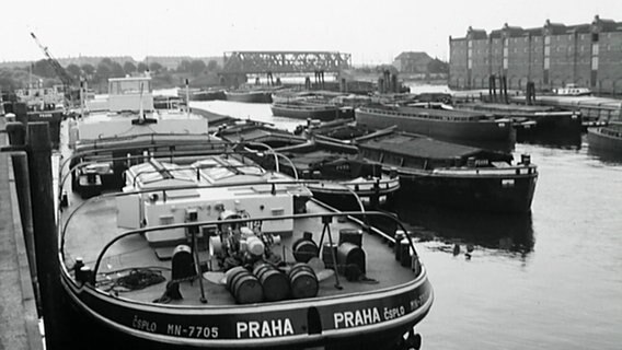 Historische Aufnahme des Moldauhafens. © Screenshot 