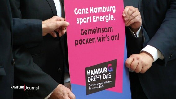 Ein Plakat wirbt für Energiesparen. © Screenshot 