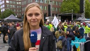 Lisa Eißfeldt berichtet vom Klimastreik in Hamburg. © Screenshot 