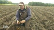Landwirt Jochen Hartmann auf seinem Kartoffelfeld. © Screenshot 