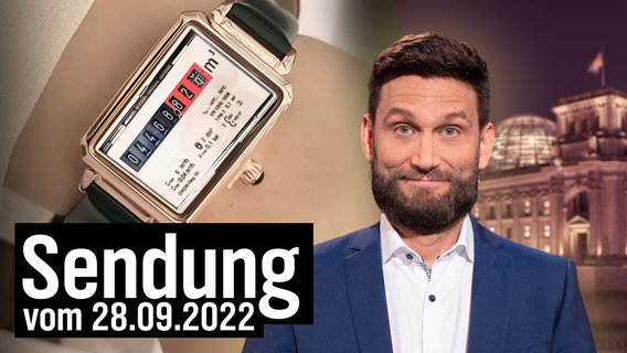 Eine Luxusuhr mit Gaszähler. Daneben Christian Ehring. © NDR 