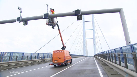Bauarbeiten an der Rügenbrücke © Screenshot 