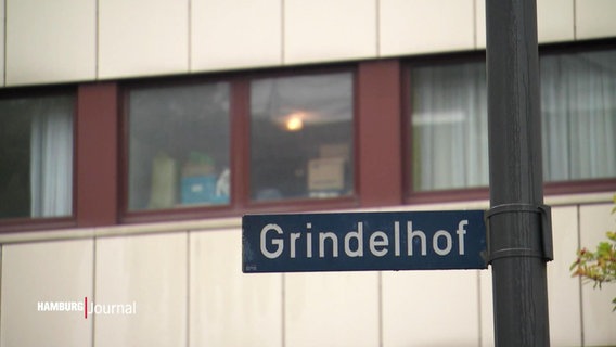 Ein Straßenschild am Grindelhof. © Screenshot 