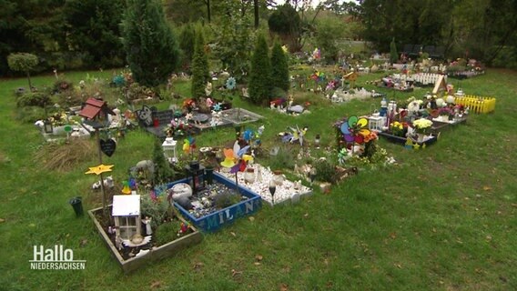 Grabstätten auf einem Friedhof. © Screenshot 