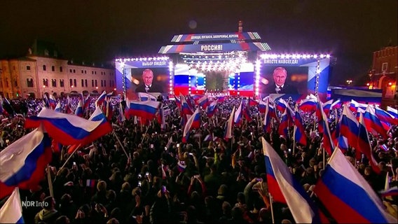 Propaganda-Konzert in Moskau. © Screenshot 