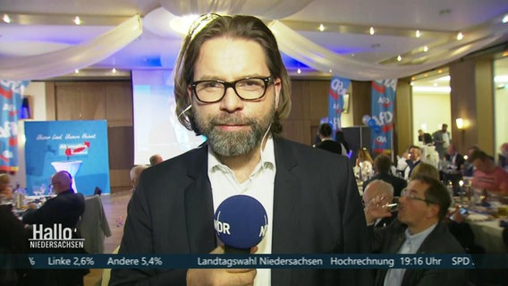 Die Schalte zur Wahlparty der AfD. © Screenshot 