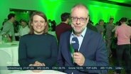 Die Schalte zur Wahlparty der Grünen. © Screenshot 