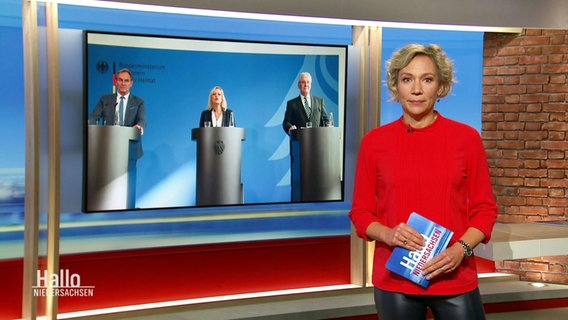 Christina von Saß moderiert Hallo Niedersachsen. © Screenshot 