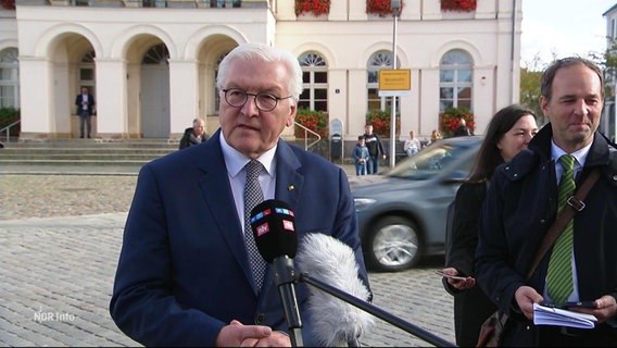 Bundespräsident Steinmeier in Neustrelitz © Screenshot 