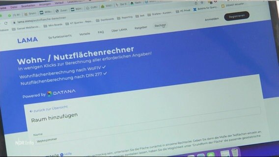 Die Wohnfläche muss berechnet werden, damit die Grundsteuer festgesetzt werden kann. © Screenshot 