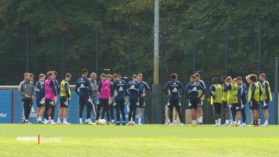 Der HSV beim Training © Screenshot 