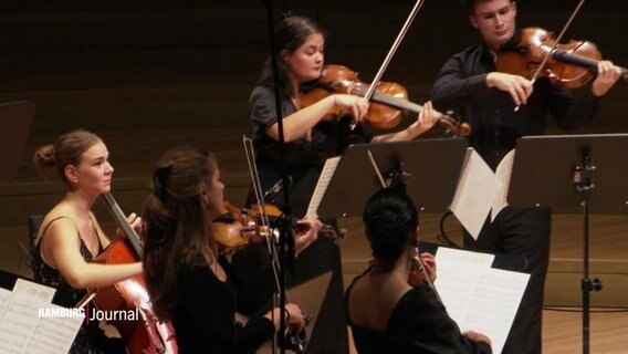 Nahaufnahme von einem Orchester. © Screenshot 